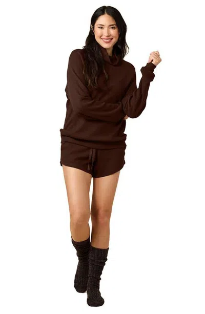 Softies Airthermal Knit Mock Neck With Short In Espresso