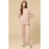 Softies Athleisure Crewneck And Crop Pant Set In Neutral