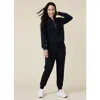 Softies Athleisure Dreamtech 1/4 Zip Jogger Set In Black