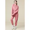 Softies Athleisure Dreamtech 1/4 Zip Jogger Set In Copper Rose