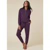 Softies Athleisure Dreamtech 1/4 Zip Jogger Set In Fig