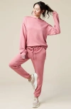 Softies Athleisure Dreamtech Oversize Hoodie Lounge Set In Pink