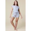Softies Athleisure Puredream Short Raglan Crew Neck Short Set In Grey