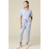Softies Athleisure Puredream V-neck Lounge Set In Grey