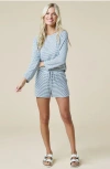 Softies Dream 3/4 Sleeve Boatneck Top With Shorts Set In Multi