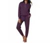 Softies Dream Tech Zip Jogger Set In Fig In Purple