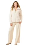 Softies Dreamplush 1/4 Zip Pullover Jacket In Neutral