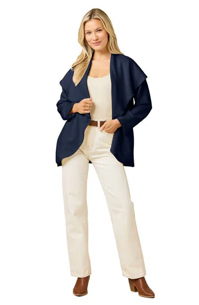 Softies Dreamtech Exaggerated Collar Cardigan In Midnight