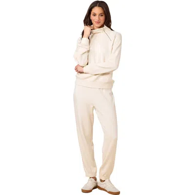 Softies Dreamtech Zip Mock Neck With Pant In White