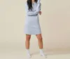 Softies Dreamtech Zip Tunic Lounger Dress In Grey In Grey