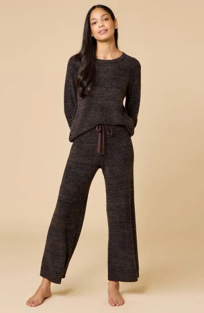Softies Heather Marshmallow Crew Neck Lounge Set In Brown