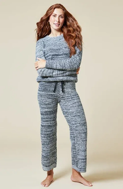 Softies Heather Marshmallow Crew Neck Lounge Set In Heather Black