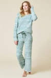 Softies Heather Marshmallow Crew Neck Lounge Set In Heather Dusty Green
