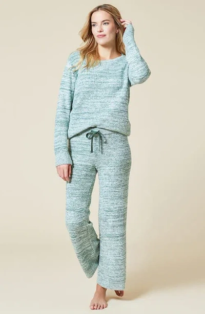 Softies Heather Marshmallow Crew Neck Lounge Set In Heather Dusty Green