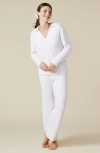 Softies Heather  Marshmallow Johnny Collar Lounge Set In Heather Blush Pink