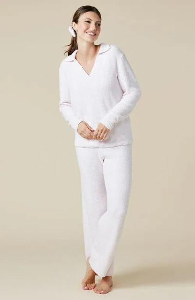 Softies Heather  Marshmallow Johnny Collar Lounge Set In Heather Blush Pink