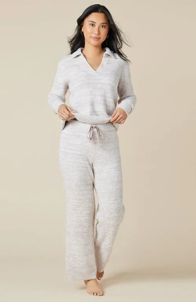 Softies Heather  Marshmallow Johnny Collar Lounge Set In Heather Coco