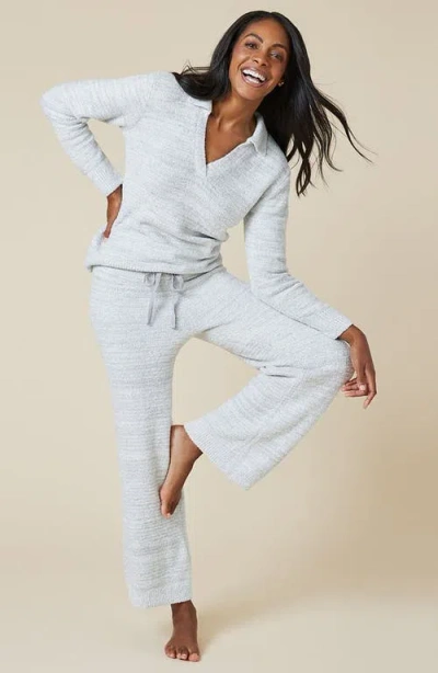 Softies Heather  Marshmallow Johnny Collar Lounge Set In Heather Grey