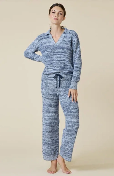 Softies Heather  Marshmallow Johnny Collar Lounge Set In Heather Midnight