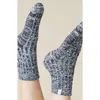 Softies Marshmallow Crew Socks With Grippers In Heather Black