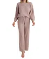 Softies Marshmallow Reverse Seam Crew Neck Lounge Set In Coco In Pink