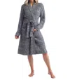 Softies Marshmallow Rib Robe In Heather Black In Black