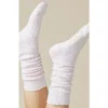Softies Marshmallow Slouchy Socks With Grippers In Heather Blush Pink