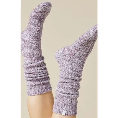 Softies Marshmallow Slouchy Socks With Grippers In Heather Fig