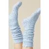 Softies Marshmallow Slouchy Socks With Grippers In Heather Spring Lake