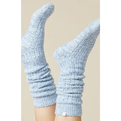 Softies Marshmallow Slouchy Socks With Grippers In Heather Spring Lake