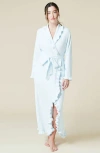 Softies Ruffle Chenille Robe In Blue