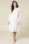 Softies Serenity 3/4 Sleeve Short Zip Robe In Blush Pink