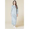 Softies Serenity Sweetheart Neck Zip Robe In Grey