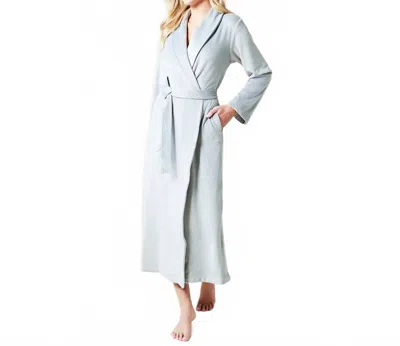 Softies Serenity Wrap Robe In Gray In Blue