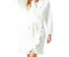 Softies Soft Ruffle Chenille Robe In Ivory In White