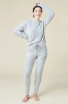 Softies Solid Marshmallow Hoodie And Jogger Lounge Set In Grey