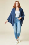 Softies Solid Marshmallow Shawl In Midnight