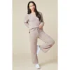 Softies Solid Marshmallow V-neck Lounge Set In Coco
