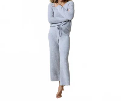 Softies Solid Marshmallow V-neck Lounge Set In Grey In Gray