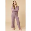 Softies Solid Marshmallow V-neck Lounge Set In Pink
