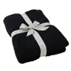 Softies Solid Rib Marshmallow Blanket In Black In Black