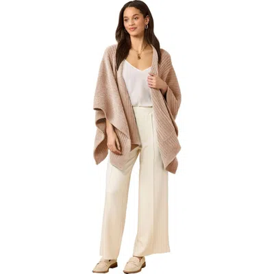 Softies Solid Rib Marshmallow Shawl In Neutral