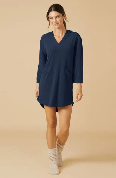 Softies Terry Hooded Lounger In Blue