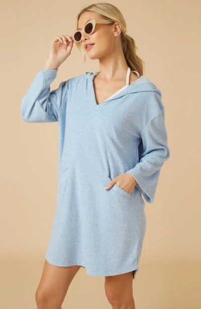 Softies Terry Hooded Lounger In Blue