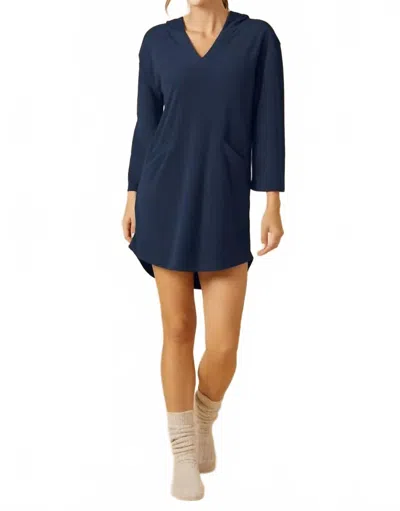 Softies Terry Hooded Lounger In Midnight In Blue