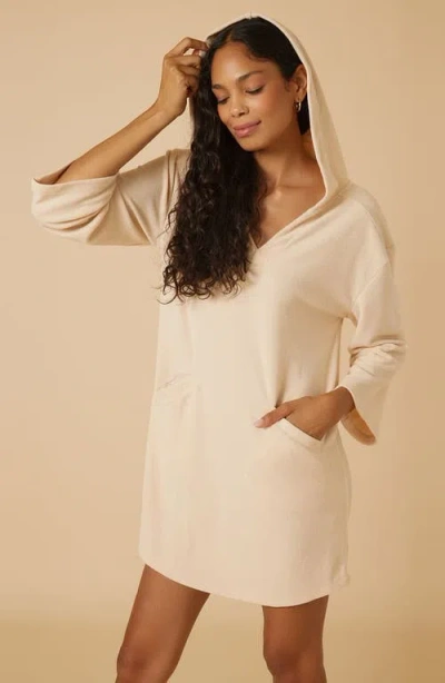 Softies Terry Hooded Lounger In Neutral