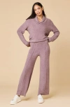 Softies Ultra-marshmallow Shawl Collar With Pintuck Pant In Pink