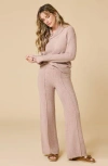 Softies Ultra-marshmallow Shawl Collar With Pintuck Pant In Neutral