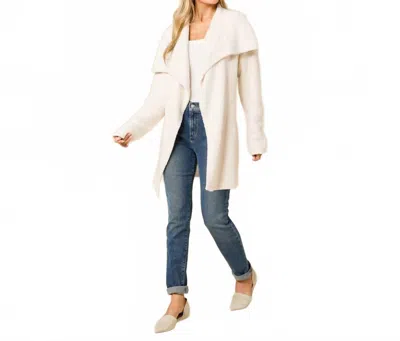 Softies Ultra-marshmallow Wrap Cardigan In Almond In White