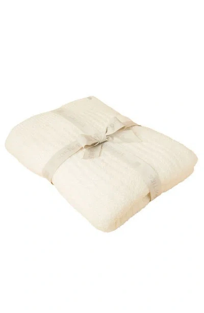 Softies Ultra-soft Solid Rib Marshmallow Blanket In White